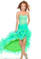 Precious Formals P52018.  Available in Lime/Turquoise, Pretty Pink